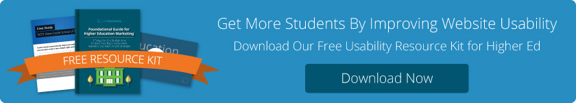 Download our free usability resource kit for higher education professionals.