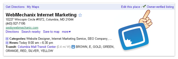 Google Places Verified Listing Example