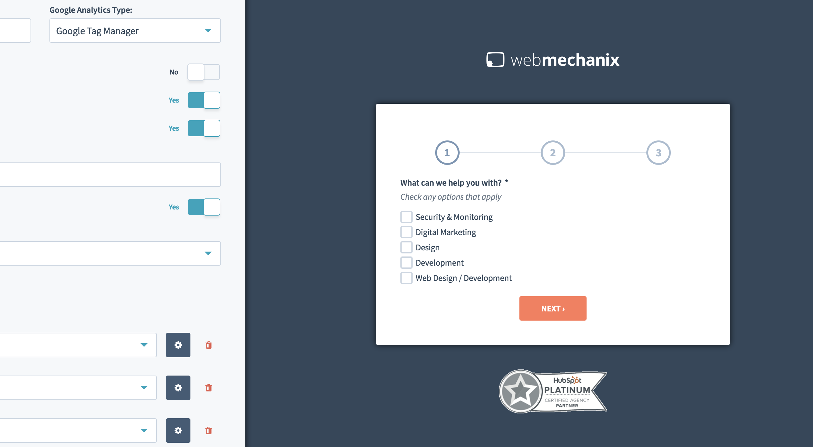 hubspot multi step form builder tool preview