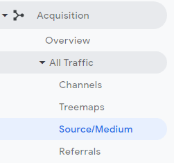 How to get to Source/Medium in Google Analytics
