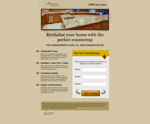 Express Countertops Landing Page