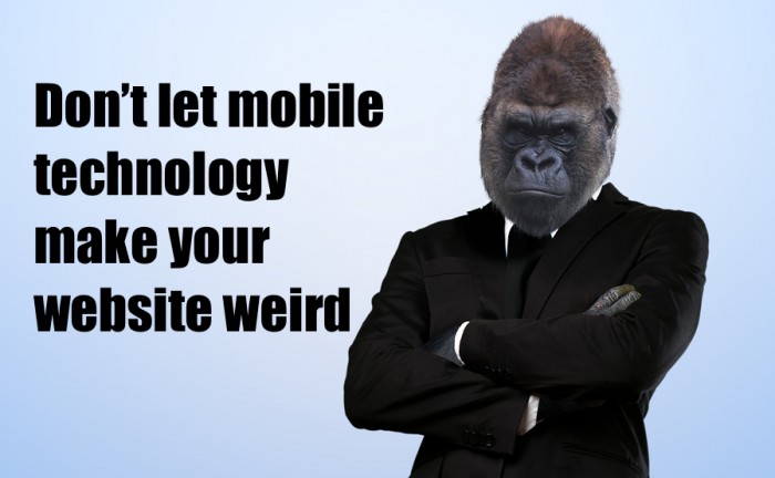 Gorilla man warning about dangers of mobile conversion optimization